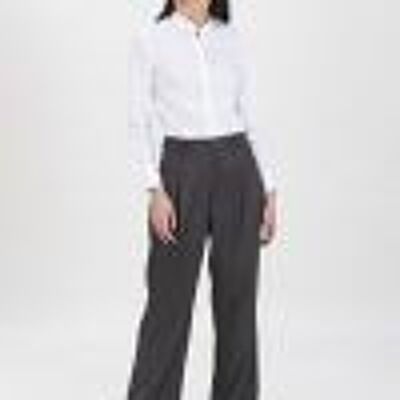 Gray palazzo trousers with pleats