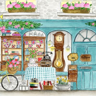 The Little Antique Shop - Postcard