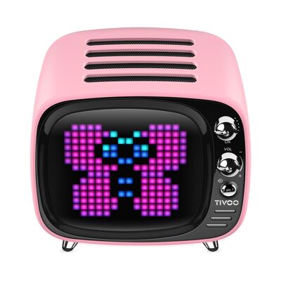 Sompex lifestyle divoom tivoo bluetooth 5.0 lautsprecher mit smart pixel art display - pink