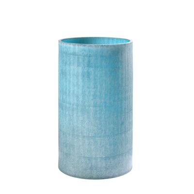 Sompex lifestyle ashley vase blau klein 14,5cmx25,5cm glas (in verschiedenen größen, auch in grau und sand erhältlich)