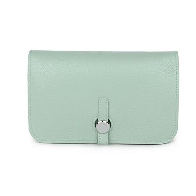 Nouvelle couleur PU sac à main en cuir portefeuille de haute qualité pour femmes sac à main à glissière - L12300 vert clair