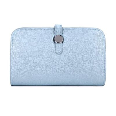 New Colour PU Leather Purse  High Quality Wallet for Women Zipper Purse   – L12300 light blue