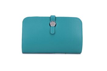 Nouvelle couleur PU sac à main en cuir portefeuille de haute qualité pour femmes sac à main à glissière - L12300 bleu clair 10
