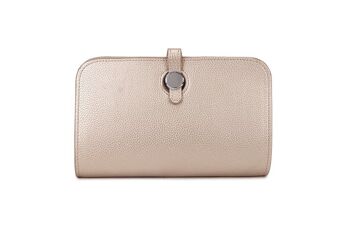 Nouvelle couleur PU sac à main en cuir portefeuille de haute qualité pour femmes sac à main à glissière - L12300 gris clair 7