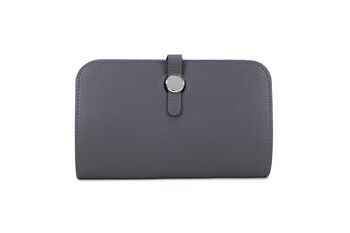Nouvelle couleur PU sac à main en cuir portefeuille de haute qualité pour femmes sac à main à glissière - L12300 gris clair 9