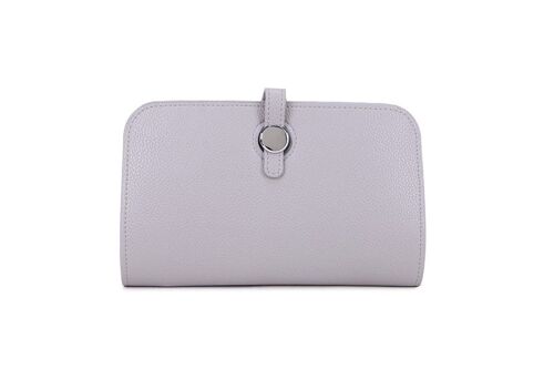 New Colour PU Leather Purse  High Quality Wallet for Women Zipper Purse   – L12300 light grey