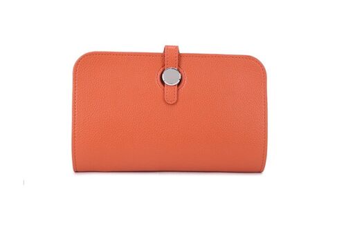 New Colour PU Leather Purse  High Quality Wallet for Women Zipper Purse   – L12300 orange