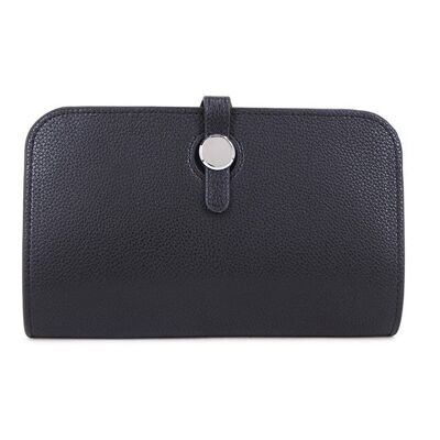 Nouvelle couleur PU sac à main en cuir portefeuille de haute qualité pour femmes sac à main à glissière - L12300 noir