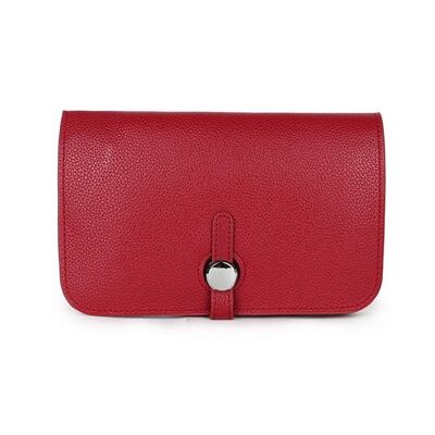 Nouvelle couleur PU sac à main en cuir portefeuille de haute qualité pour femmes sac à main à glissière - L12300 rouge