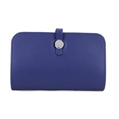 Nuevo color PU Cartera de cuero Cartera de alta calidad para mujer Monedero con cremallera - L12300 azul real