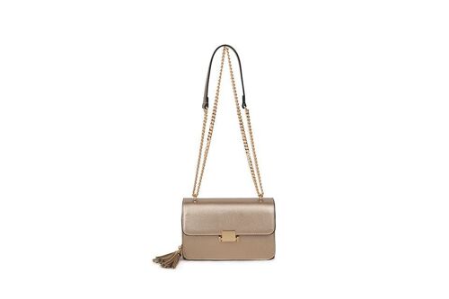 Crossbody Bag for Women Small Satchel Shoulder Bag Classic Handbags Vegan PU Leather- 31148 gold