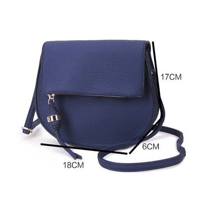 Lady’s Crossbody Shoulder Bag Party Purse High Quality PU Leather Handbag Long Strap – NAVY F9448