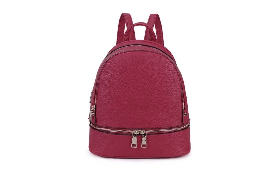 Sac à dos scolaire Mode Voyage Sac à dos décontracté Sac à dos étanche à l'eau Sac à dos léger en cuir PU pour Voyage/Affaires/Collège HHL03 VIN