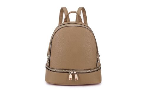 School Backpack Fashion Travel Casual Daypack Backpack Water-Proof Light Weight PU Leather Rucksack for Travel/Business/College HHL03 KHAKI