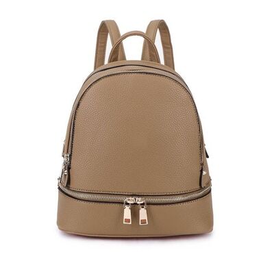 Schulrucksack Fashion Travel Casual Daypack Rucksack Wasserdichter Leichter PU-Leder Rucksack für Reise/Business/College HHL03 KHAKI