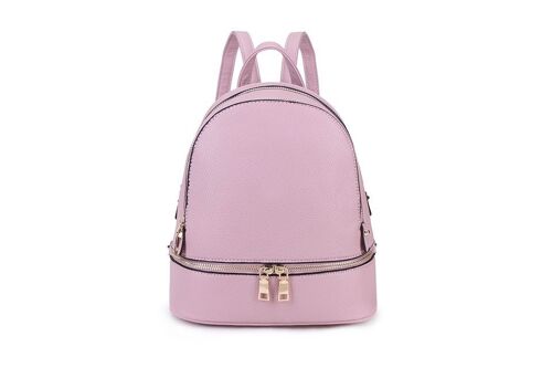 School Backpack Fashion Travel Casual Daypack Backpack Water-Proof Light Weight PU Leather Rucksack for Travel/Business/College HHL03 PINK