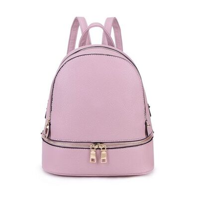School Backpack Fashion Travel Casual Daypack Backpack Water-Proof Light Weight PU Leather Rucksack for Travel/Business/College HHL03 PINK