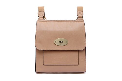Lady’s Cross Body Bag Shoulder Handbag Travel Bag High Quality PU Leather Long Strap – 21601 khaki