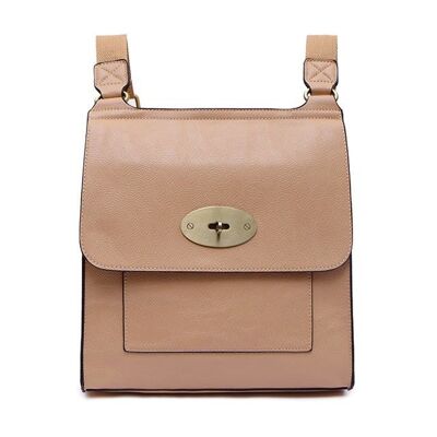 Lady’s Cross Body Bag Shoulder Handbag Travel Bag High Quality PU Leather Long Strap – 21601 khaki