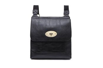 Lady's Cross Body Bag Sac à bandoulière Sac de voyage Sac de voyage en cuir PU de haute qualité - 21601 noir