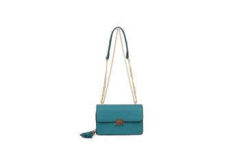 Sac à bandoulière pour femme Petit sac à bandoulière Cartable Sacs à main classiques Cuir PU végétalien- 31148 vert