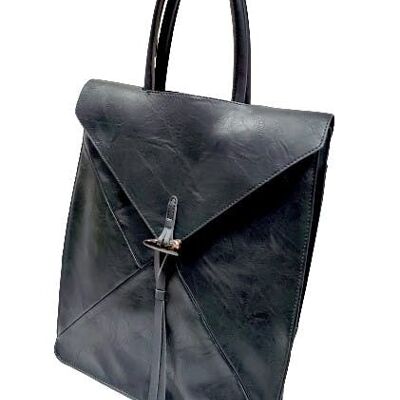 Sac à dos antivol en cuir PU de haute qualité Sac à bandoulière Ladys Backpack Travel Handbag -Black 12202