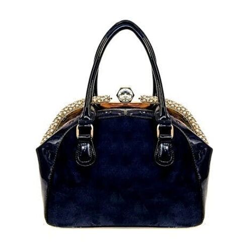 Faux Suede Tote Ladies Handbag Shoulder Cross body Party Bag Vegan PU Leather Fashion Bag Long Strap -MC170440 blue