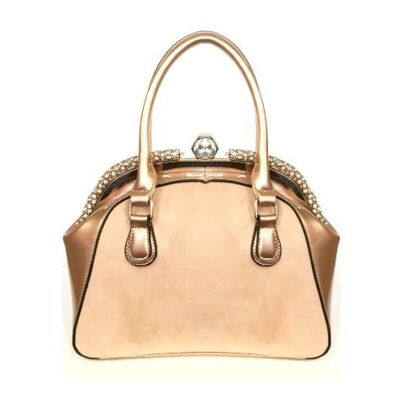 Faux Suede Tote Ladies Handbag Shoulder Cross body Party Bag Vegan PU Leather Fashion Bag Long Strap -MC170440 peach