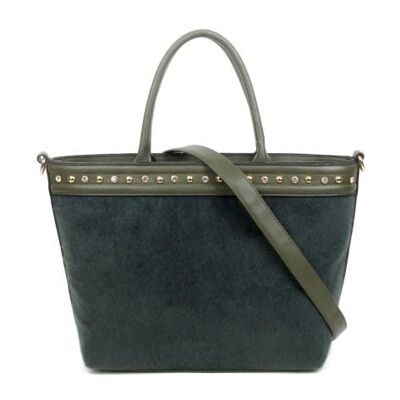 Bolso grande de piel sintética suave para mujer Bolso bandolera de hombro Bolso cruzado de cuero vegano Bolso de moda Correa larga de alta calidad -ys70651 verde