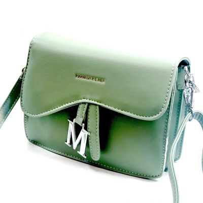 Bolso cruzado para mujer Bolso de fiesta en el hombro Bolso de cuero de PU con correa larga y elegante Bolso con estilo - 5595 verde