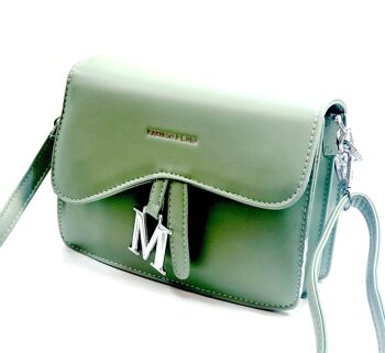 Sac à bandoulière pour femme Sac à main à bandoulière en cuir PU Sac à bandoulière à la mode Sac élégant - 5595 vert