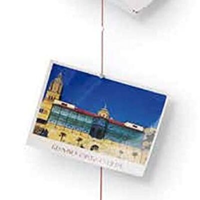 Sompex lifestyle metall kartenleine rot mit 8 magnete für 8 bilder oder postkarten