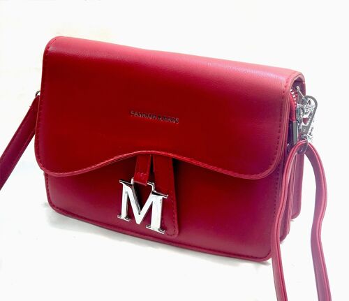 Lady’s Cross Body Bag Shoulder Party Handbag PU Leather Long Strap Fashion Stylish Bag – 5595 Red