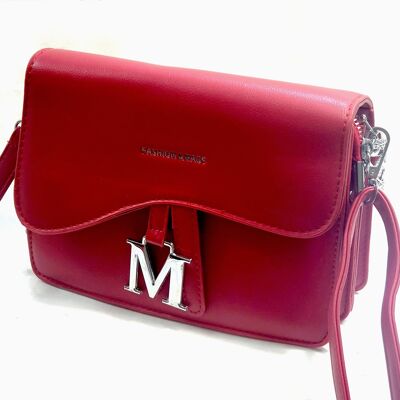 Lady’s Cross Body Bag Shoulder Party Handbag PU Leather Long Strap Fashion Stylish Bag – 5595 Red