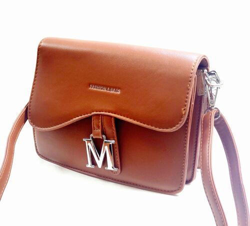 Lady’s Cross Body Bag Shoulder Party Handbag PU Leather Long Strap Fashion Stylish Bag – 5595 brown