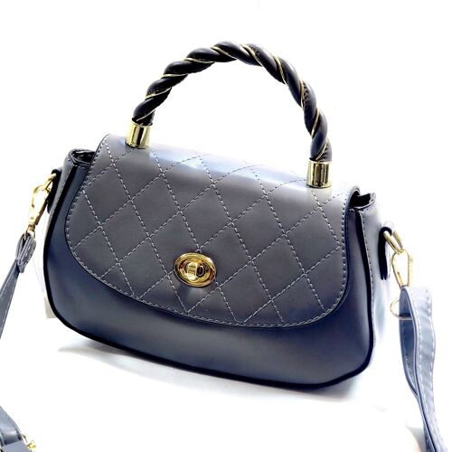 Lady’s Cross Body Bag Shoulder Party Handbag PU Leather Long Strap Fashion Stylish Bag – GM003 grey