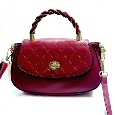 Lady’s Cross Body Bag Shoulder Party Handbag PU Leather Long Strap Fashion Stylish Bag – GM003 red
