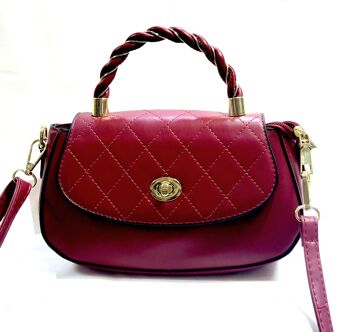 Sac à bandoulière pour femme Sac à main à bandoulière en cuir PU Sac à bandoulière à la mode - GM003 rouge