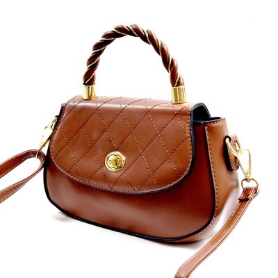 Lady’s Cross Body Bag Shoulder Party Handbag PU Leather Long Strap Fashion Stylish Bag – GM003 brown