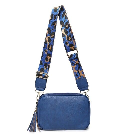 New Spring 2 Compartments Ladies Cross Body Bag Shoulder bag with Adjustable Wide Strap ZQ-070-2m navy