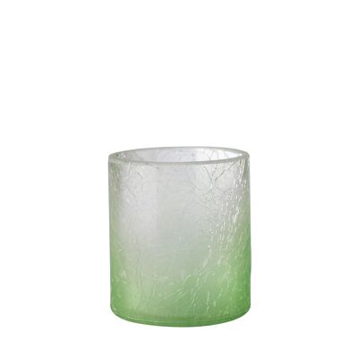 Sompex lifestyle awhia teelichthalter windlicht krakelee grün glas klein