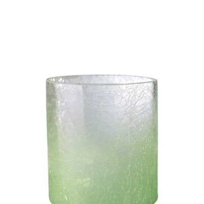 Sompex lifestyle awhia teelichthalter windlicht krakelee grün glas groß