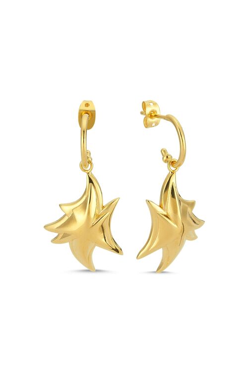 FLAME HOOP EARRINGS - pair of earrings