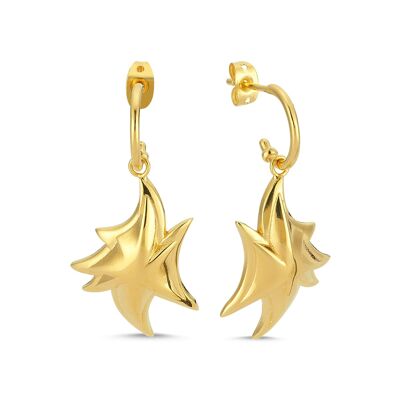 BOUCLES D'OREILLES FLAMME - paire de boucles d'oreilles