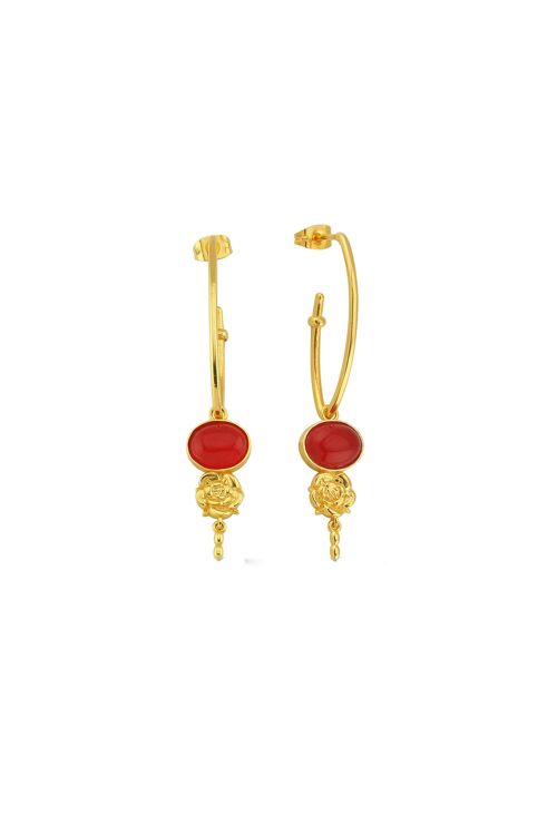 ROZA MYSTICA RED EARRINGS - pair of earrings