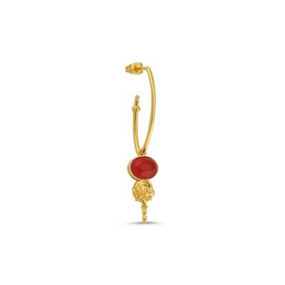 ROZA MYSTICA RED EARRINGS - single earring