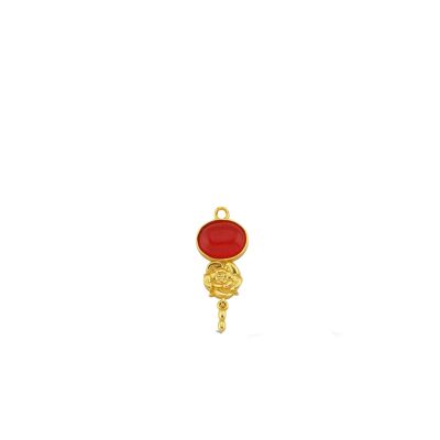 CHARM BOUCLE D'OREILLE ROUGE ROZA MYSTICA