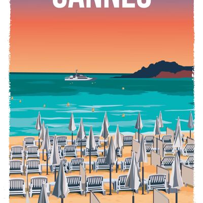 Cannes - spiaggia 30x40