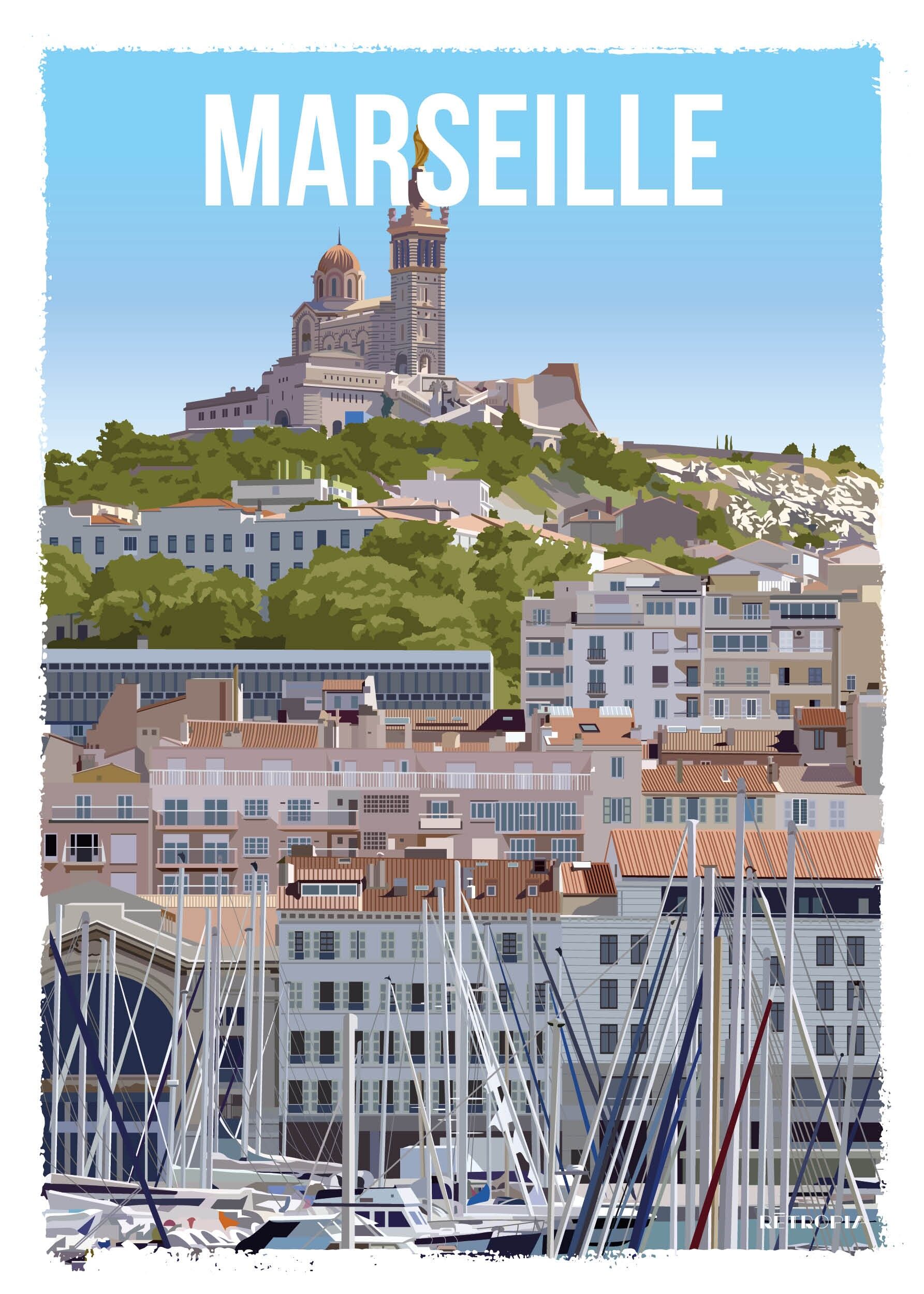 Marseille unsere Dame der Garde 30x40