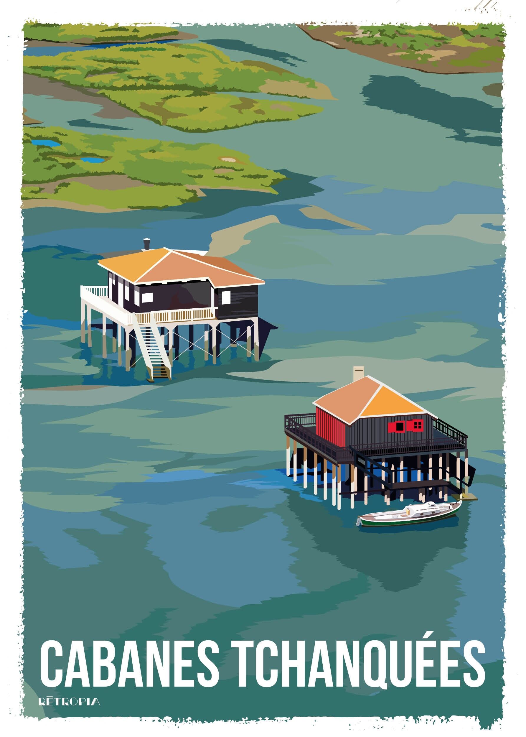 Cabañas sobre pilotes 50x70